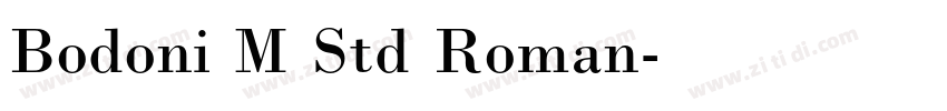 Bodoni M Std Roman字体转换